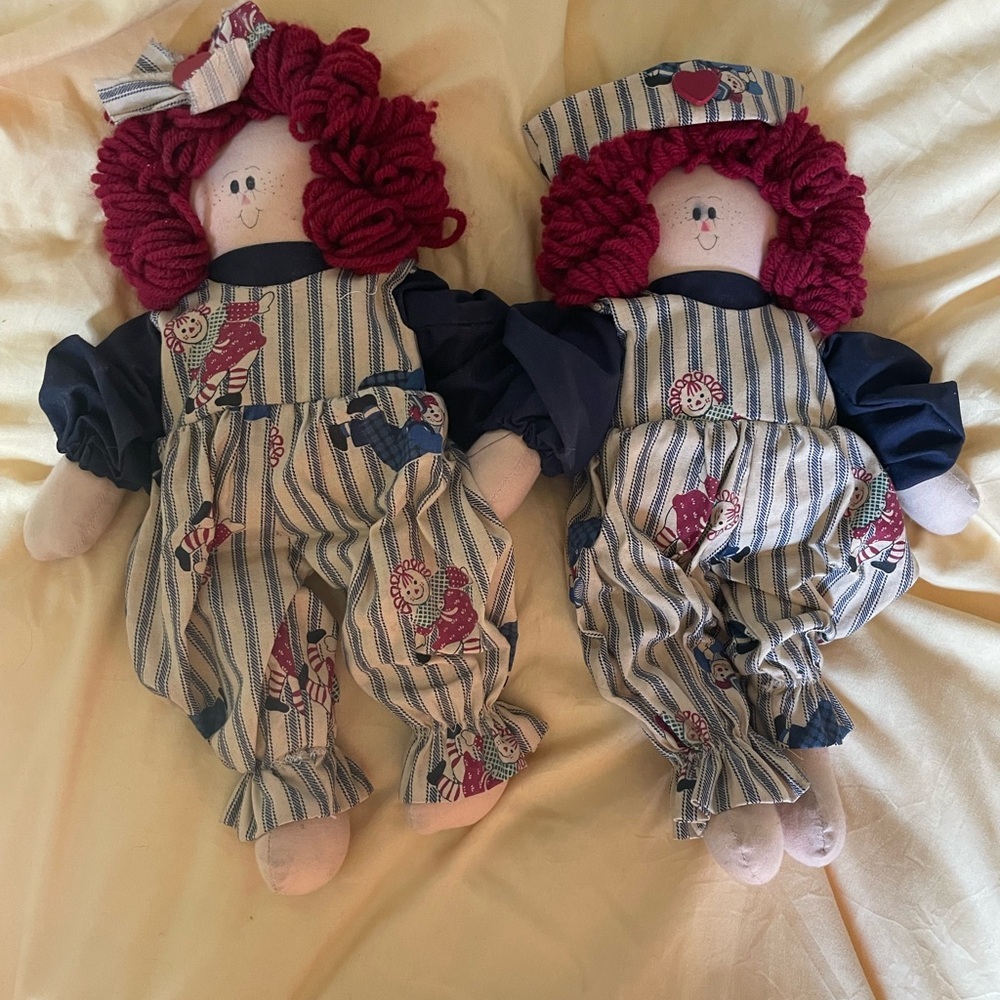 Handmade Raggedy Ann dolls lot of 2‎